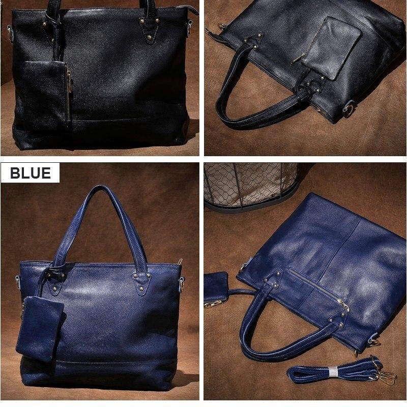 Bison Denim Luxury Women Bag Genuine Leather Handbag Shoulder Bags Ladies Tote Large Capacity Handbags Purse