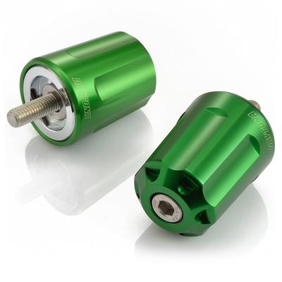 Daytona Алюминиевые мотоциклетные ручки M8 Heavy Revolver для Kawasaki Концы, Тип, Вес, Зеленый, 17268, ZRX1200DAEG, Ninja250 и т.д.