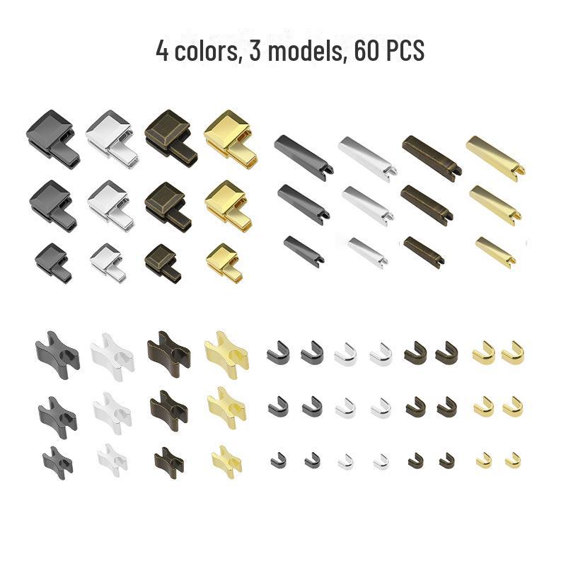 Комплект для ремонта металлической молнии с аксессуарами для двухстороннего открывания