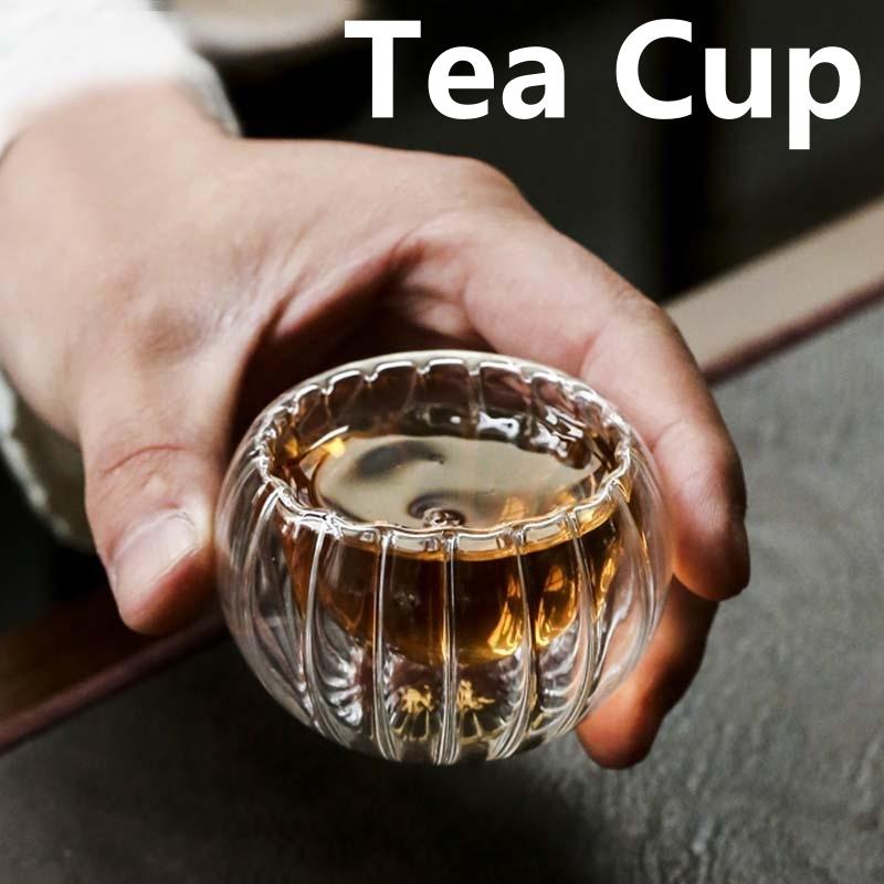Tea Cup Set Heat-Resistant Transparent Double Layer Glass Small Tasting Cups Heat Insulation Hot Mug Chinese Kung Fu Teacups