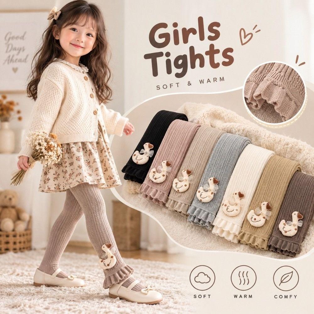 Stretch Fit Kids Cotton Legging Elastic Waistband Girls Pantyhose Girls Footless Tight Girls