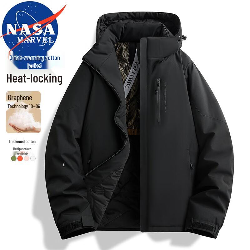 NASA MARVEL Men's Hooded Padded Jacket
