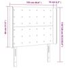 Headboard with Wingback in Light Grey 103 x 16 x 118 128 cm Velvet