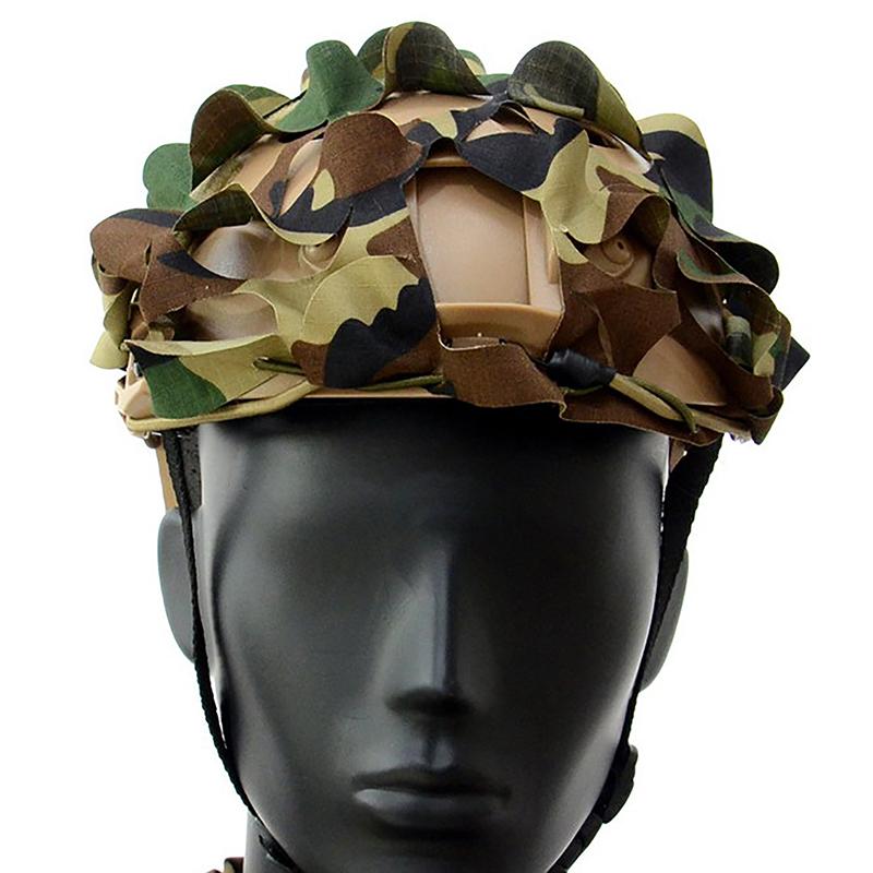 3D Маскировочная Сеть Чехол на Шлем для Airsoft Лазерная Резка Нейлоновый Шнурок Шлем Scrim Cs Военная Игра Пейнтбол Парашютист Охотничьи Аксессуары