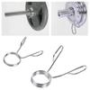 Durable Weight Gym Dumbbell Spinlock Collars Spin Lock Screw Barbell Bar Clips Check Nut