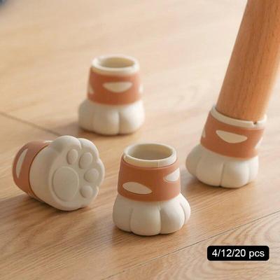 Чехлы на ножки стула, силиконовые мебельные чехлы на ножки стола, носки, защита для пола, нескользящие подушечки для ног в виде кошачьих когтей, домашний декор