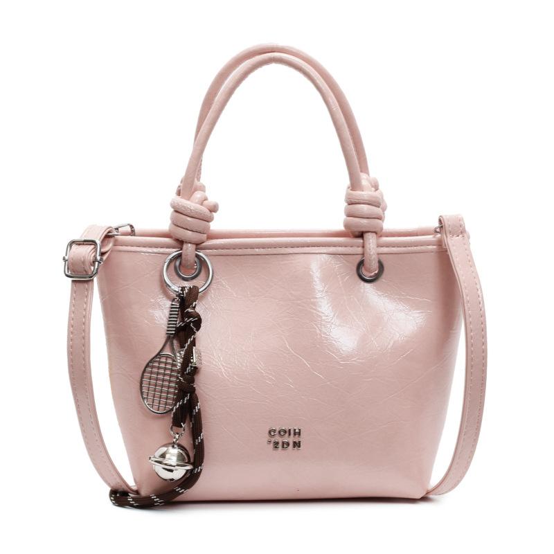 Простая и стильная сумочка Новая ретро текстура сумка-ведро модная однотонная сумка-мессенджер на плечо для通勤