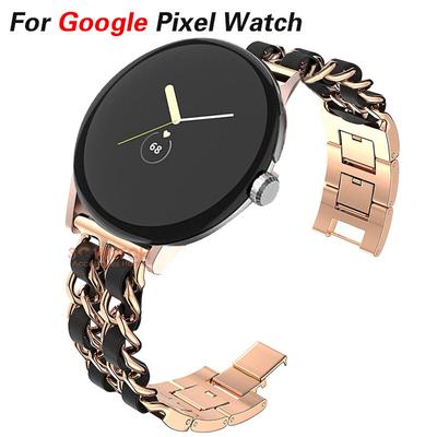 Женский модный браслет для Google Pixel Watch 3 2 45 мм 41 мм сменный ремешок кожаный металлический браслет Correa для Pixel Watch Аксессуары