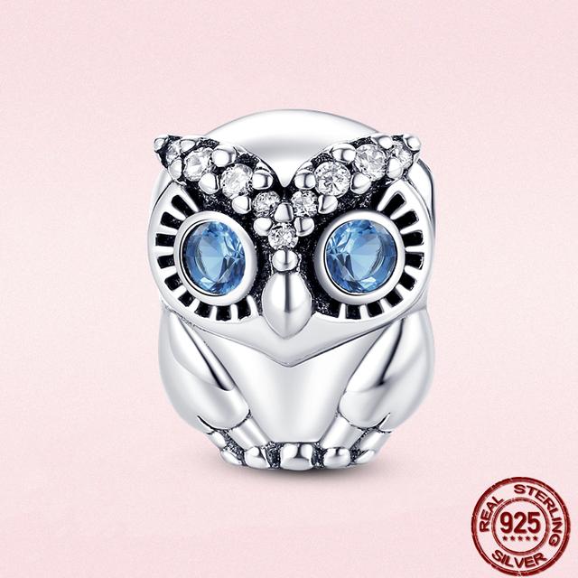 Круглые бусины в виде сердца из стерлингового серебра 925 пробы с изображением животных подходят для оригинального модного браслета-подвески DIY, модное серебро 925 пробы для изготовления ювелирных изделий