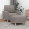 VidaXL Armchair with Footrest Taupe 60 Cm Fabric, Sofa, Armchair, TV Armchair, Single Sofa, Seat, Recliner Sofa, 3201000