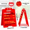 Yousheng Red Acrylic Desk Caution Sign Heavy Duty Prank Desktop Warning Sign Home Office Desk Mini Table Sign Decoration Ornament Co-worker Gag Gift