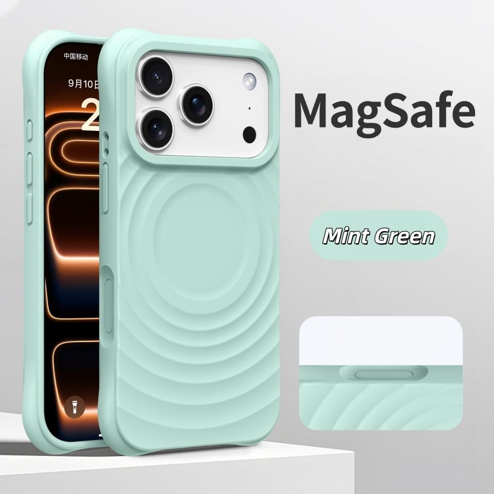 Магнитный Чехол Для Телефона Для iPhone 17Pro Air 16 15 14 17 Pro Max Чехол Для Magsafe Беспроводной Зарядки Силиконовый Мягкий Чехол Волна