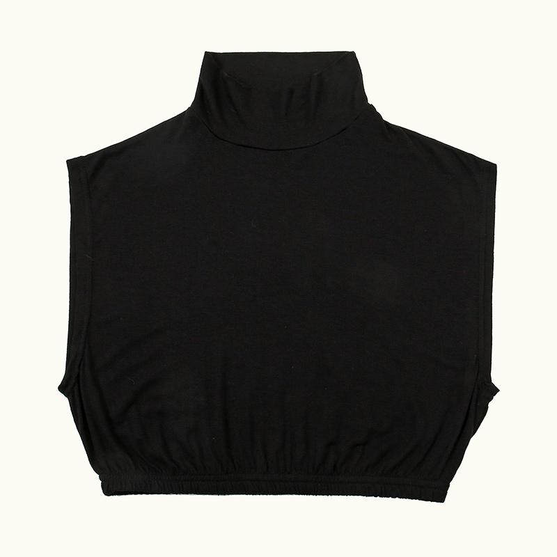 Набор из 4 шт. Эластичный подол Модал Ложные воротники Водолазка Высокий внутренний вырез Шея Для женщин Однотонный Квадратный Съемный воротник