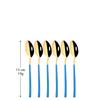 6Pcs Mirror Polished Stainless Steel Coffee Stirring Spoon Teaspoon Ice Cream Spoon Small Spoons Cutlery Set