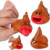 Anti-stress Tongue Out Poop Toy Universal Finger High Elasticity Tricky Squeeze  Prank