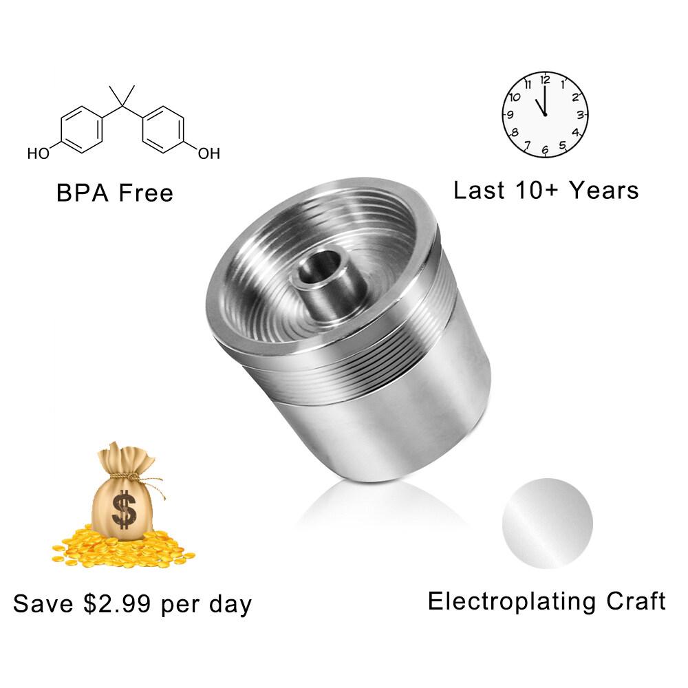 i Cafilas [YI0B] Reusable Coffee Capsule Refillable Pods Stainless Steel Filters Cup Tamper Crema Maker for Machine X7.1,8,9,IllY3,3.2,3.3,1.1,5
