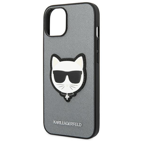Чехол для iPhone 14 Plus Karl Lagerfeld Hardcase Saffiano Серебристый
