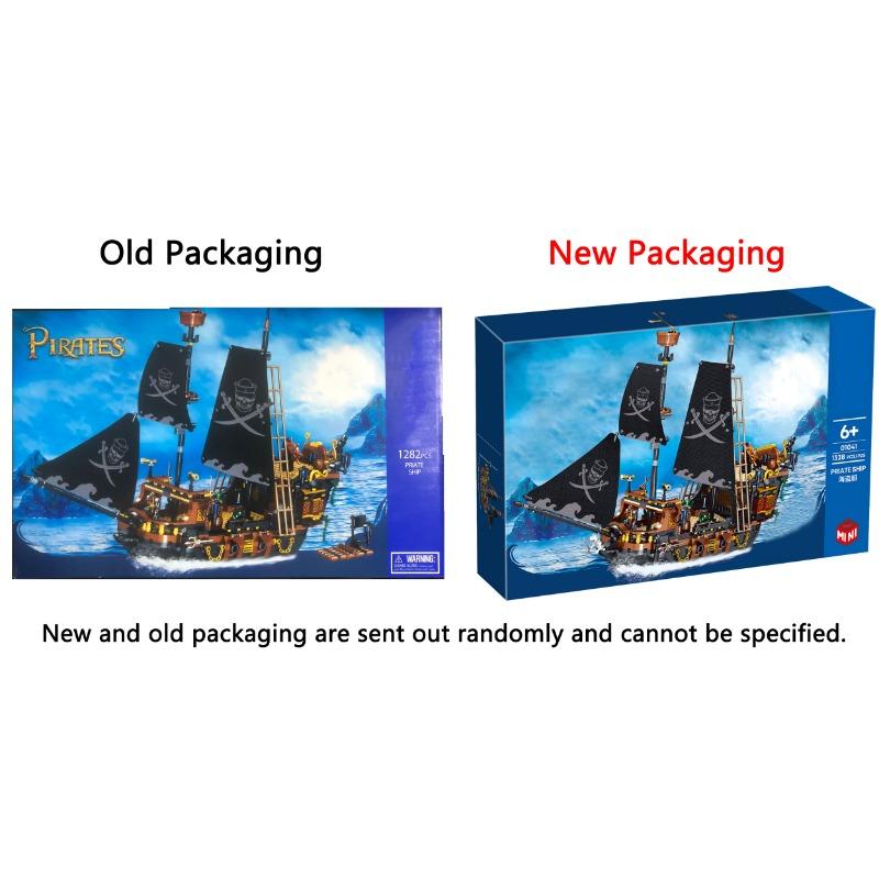 Пиратский корабль, строительные блоки, парусный шторм, корабль, модель MOC, наборы кирпичей, креативное украшение для рабочего стола, детские развивающие игрушки «сделай сам»