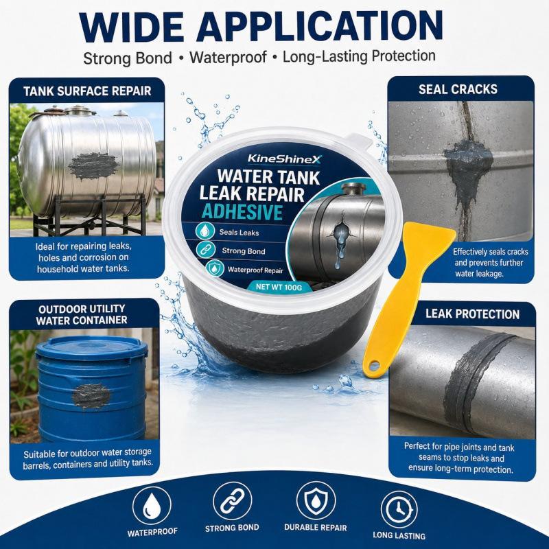 Water Tank Leak Repair Glue Crack Hole Sealant for Stainless Steel & Plastic Water Storage Tank Waterproof Leakage Filler