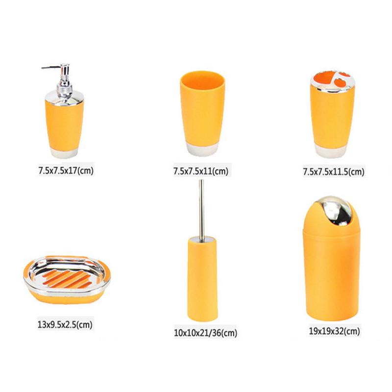6 шт. набор аксессуаров для ванной комнаты, мусорное ведро, диспенсер для мыльницы, стакан, держатель для зубных щеток