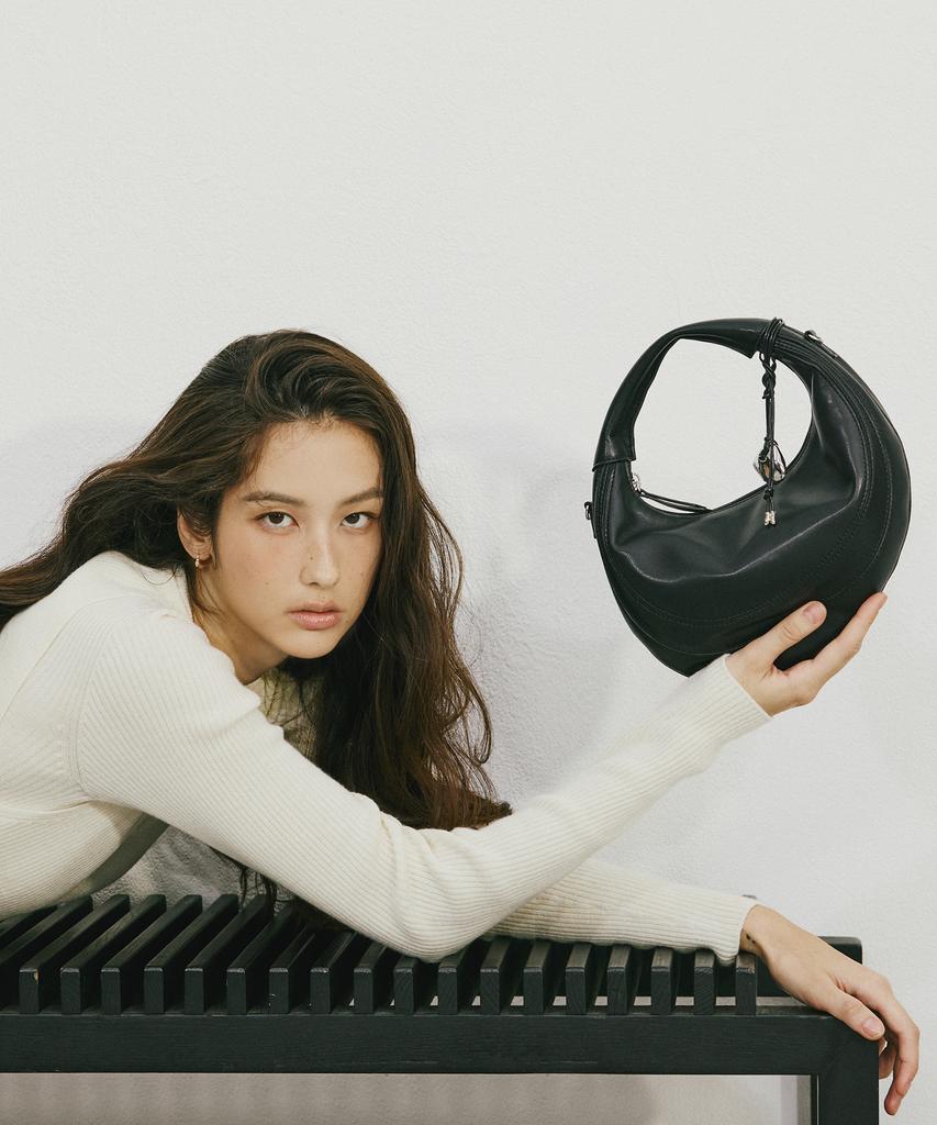 Zoeet Pebble Mini Tote Leather Bag (Midnight)