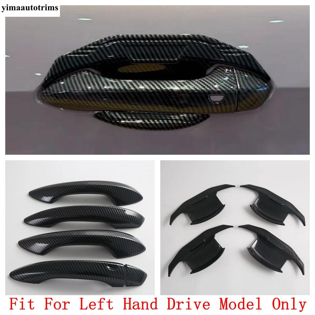 Car Outer Door Handle Bowl Frame Decoration Protection Cover Trim ABS Carbon Fiber Accessories Exterior Kit For MG 4 2026 2027