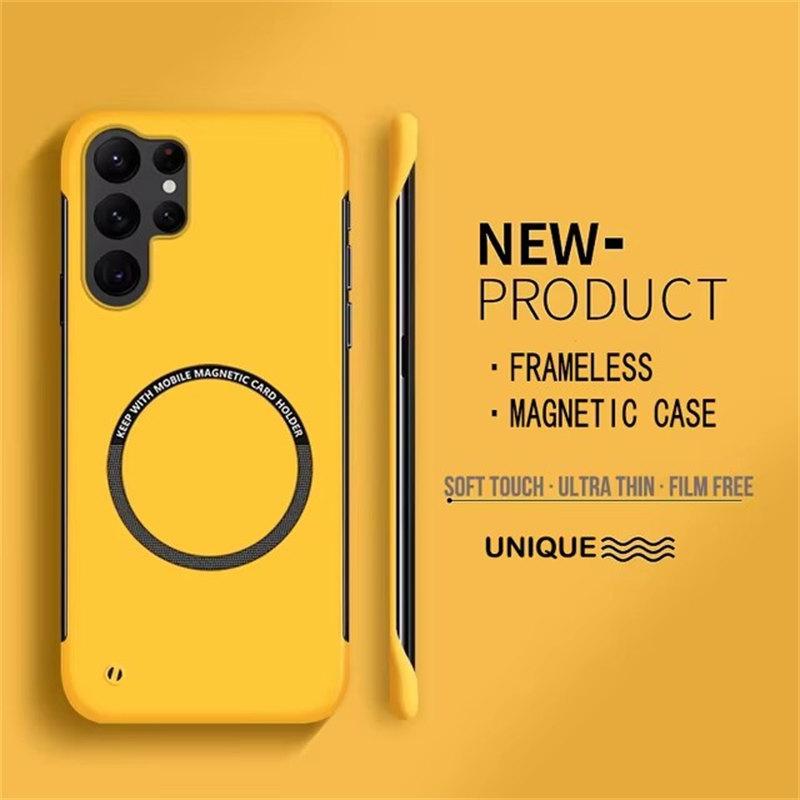 Ультратонкий жесткий магнитный чехол для телефона из поликарбоната без рамки для Magsafe Samsung Galaxy S24 S23 S22 S21 S20 FE Plus Note20 Ultra Matte Cover