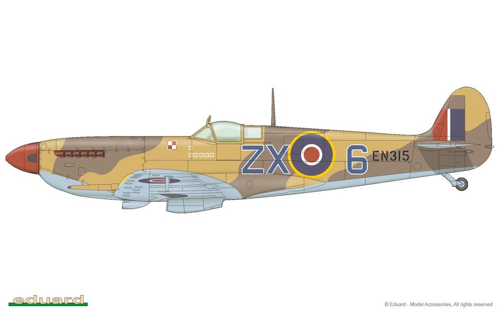 eduard ProfiPack Spitfire F Пластиковая модель EDU8282N 1/48 Mk.IX (Обновлено)