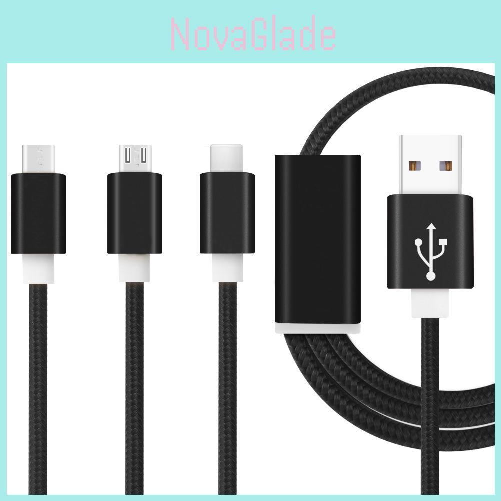 USB 3-в-1 Зарядный кабель Micro Type-C Кабель для синхронизации данных Для iPhone 5 6 7plus Android