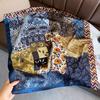 71 Маленький квадратный платок шелковый платок шелковый платок с принтом букв женский профессиональный платок атласный платок декоративный платок на шею