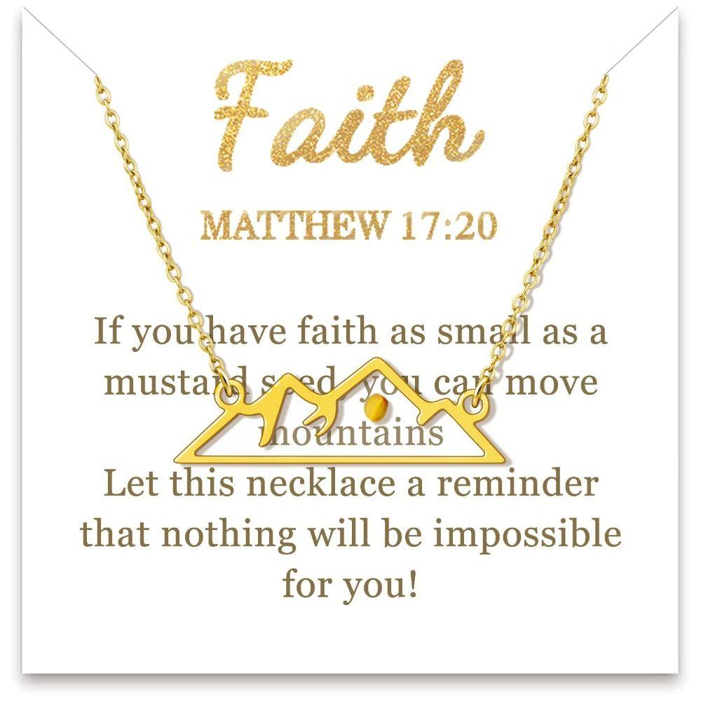 Христианский подарок Подвеска Ожерелье Серебристого цвета Цепочка Ожерелье Новое Ожерелье с семенами горчицы