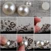 30/50pcs Hat Bag Decoration DIY Garment Pearl Rivets Scrapbooking Half Round Cloth Button
