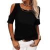 Ladies Off Shoulder Tops Summer Basic Casual T-shirts