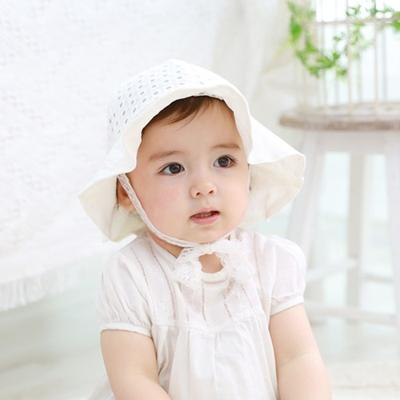 Шапка MK Pure Eyelet Fun, 46см, Белый для новорожденных, Популярная детская одежда в Корее