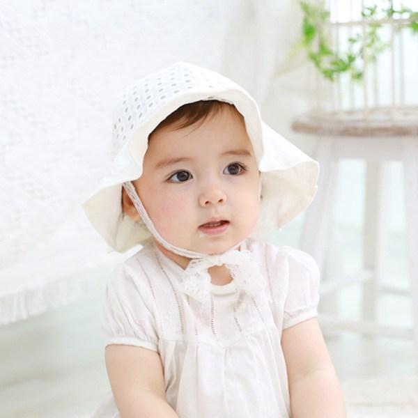 MK Pure Eyelet Fun Hat, 46cm, White Newborn, Popular Baby Clothes In Korea