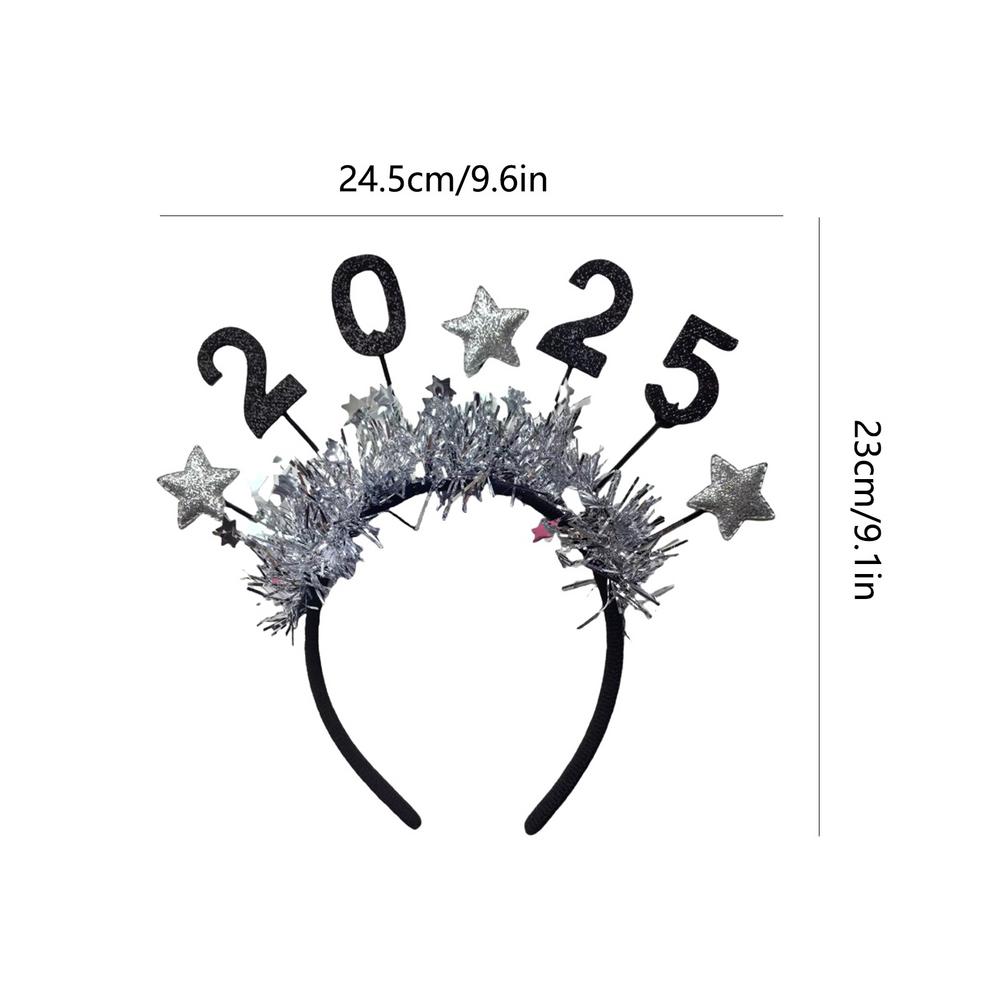 2026 Star Headband 2026 Christmas Happy New Year Hair Accessories New Year's Eve Headband for Holiday Party Decoration