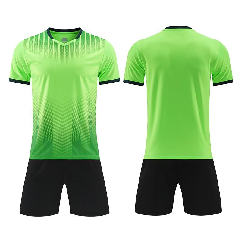 Mens Soccer Jersey Set Short Sleeve Team Training Uniform Breathable Football Shirt Kids