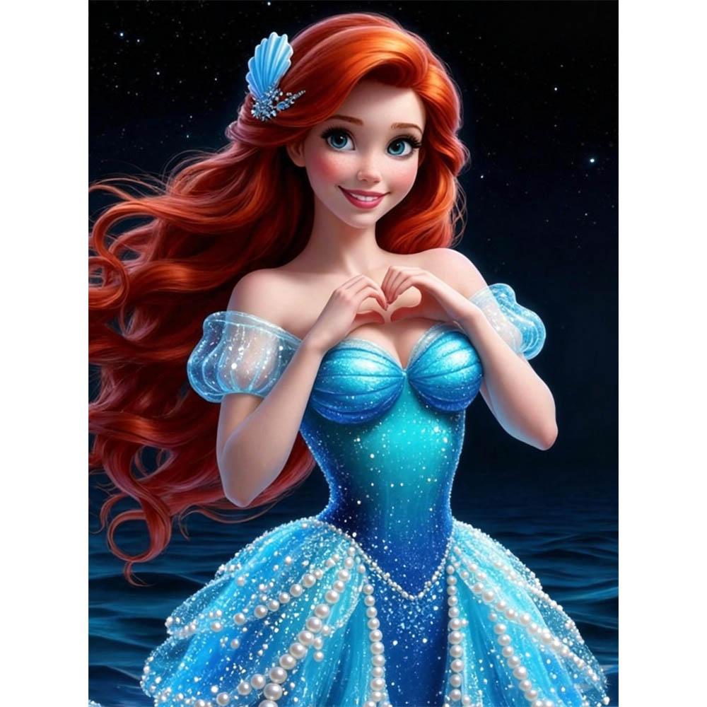 Disney Русалочка DIY Жемчужное Искусство для Ариэль Ручной Работы Подарок Подходит для Украшения Стен Идеально Подходит как для Дома, так и для Офиса