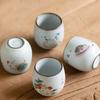 Белая керамическая чашка для чая Cute Cat Kung Fu TeaCups 100 мл