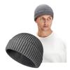 [Weuiean] вязаная шапка мужская женская шапка бини шапка часы Защита от холода ветрозащитная складная фиксированная унисекс KANZ-23 (средне-серый)