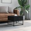  Coffee Table, Black, 51x51x40 Cm, Wood-based Material