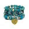 Bohemian Multilayer Turquoise Beaded Bracelet - European & American Travel Jewelry