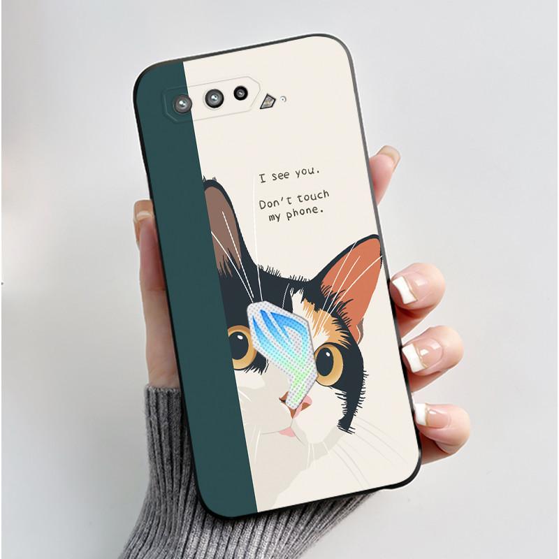 Чехол для Asus Rog Phone 5 Rog 5s ZS673KS ZS676KS Чехол Роскошный Дракон Милый Крутой Для Мальчиков Девочек Мягкий Черный Матовый Силиконовый Задний Чехол