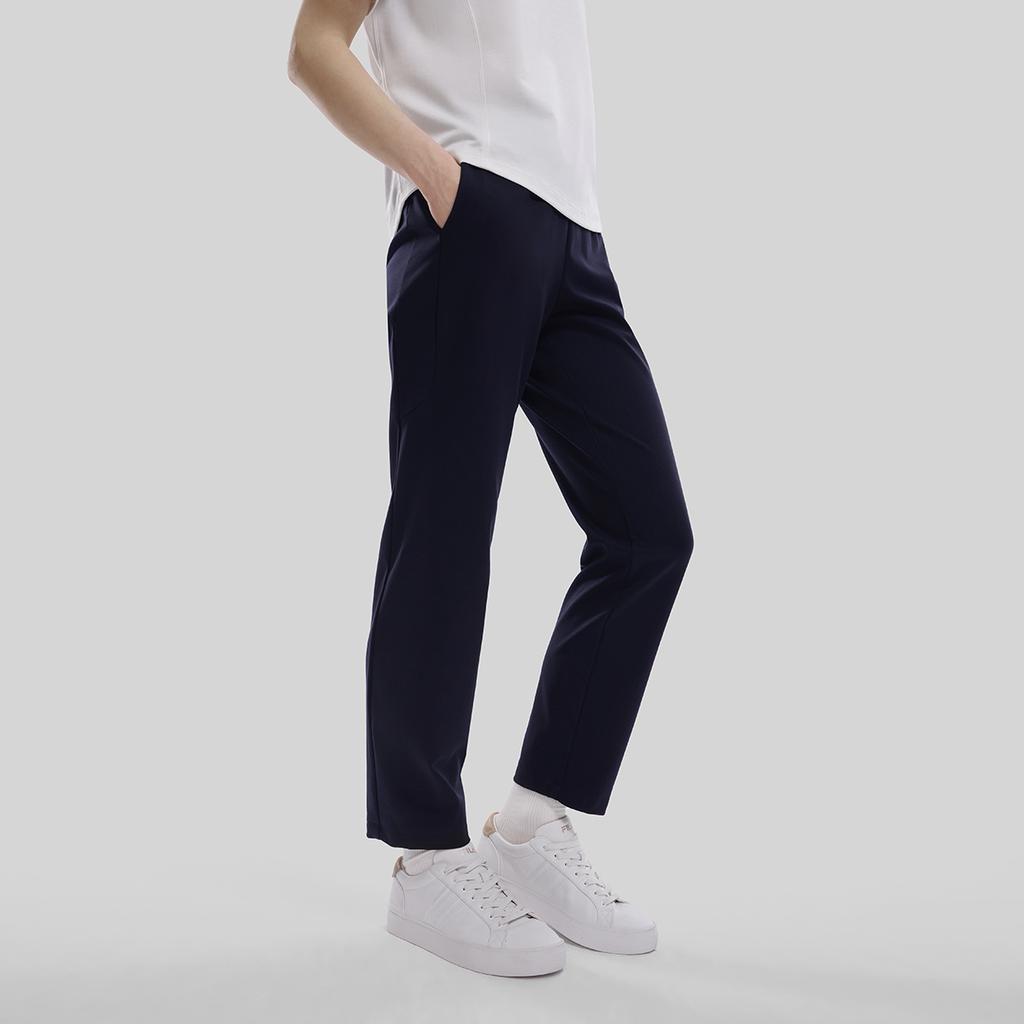 Fila Emerald Solid Color Casual Straight Leg Knit Sports Pants Women Pants Legendary-Blue F11W334603F-NV