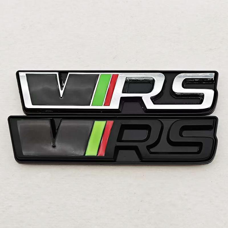 3D Металлический Логотип RS Эмблема Автомобиля VRS Буквы Логотипа Решетка Радиатора Задний Багажник Эмблема Значок Наклейка Аксессуары