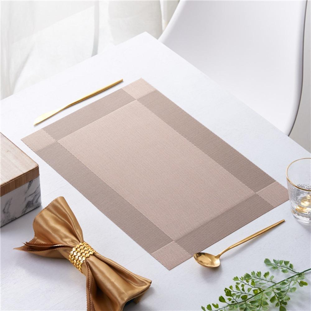 6pcs Non Slip Dining Table Mat Waterproof Bowl Pad Durable Washable Party Placemat  Banquet