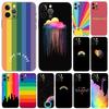 Радужный чехол для телефона своими руками для iPhone 5 5s 2020se 6 6s 7 8 plus x 10 XR XS 11 12 13 mini pro MAX черная задняя крышка из ТПУ