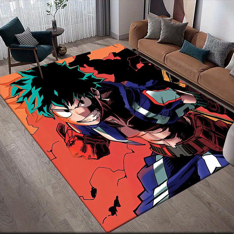 Коврик для пола My Hero Academia Midoriya Collection, противоскользящий, прямоугольный ковер для спальни и игровой зоны