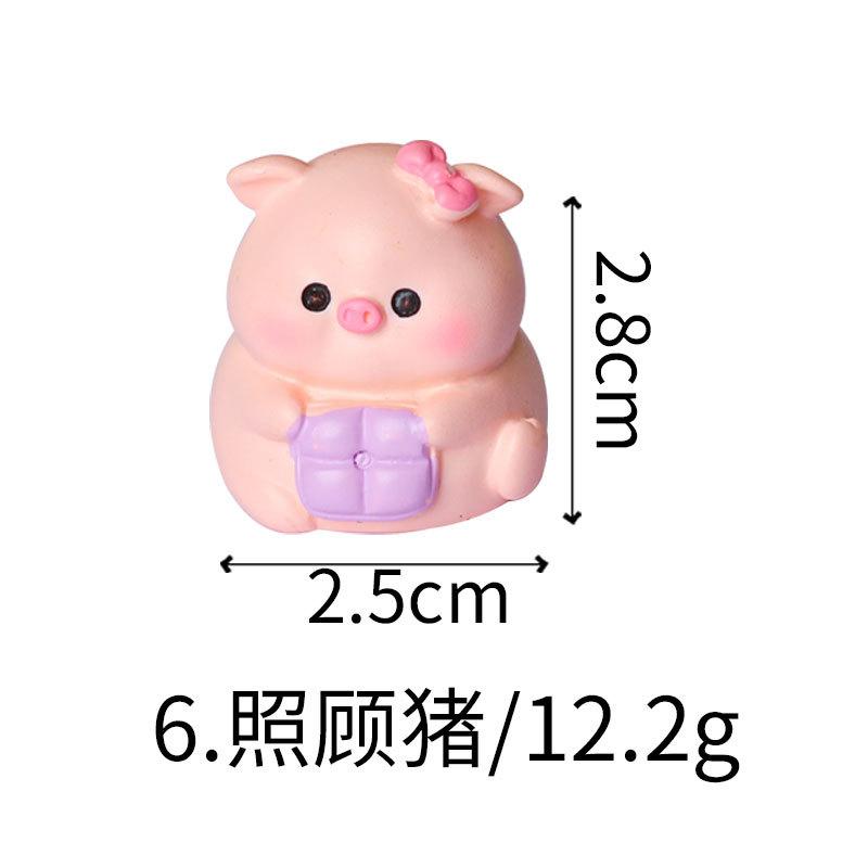 6 шт./компл., креативные милые миниатюрные миниатюрные куклы-копилки из смолы, украшения в виде животных, сделай сам, сказочное украшение для сада, микропейзаж