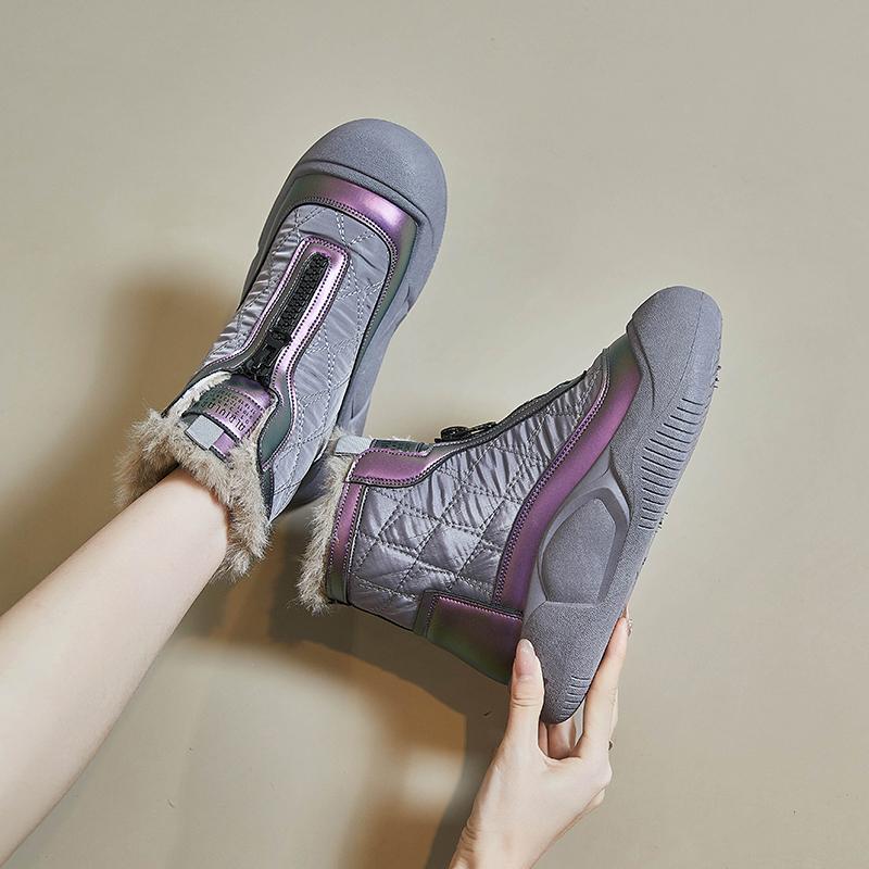 Модные новые повседневные удобные женские ботинки зимние теплые плюшевые 2024 горячая распродажа износостойкие нескользящие женские зимние ботинки Botines Mujer
